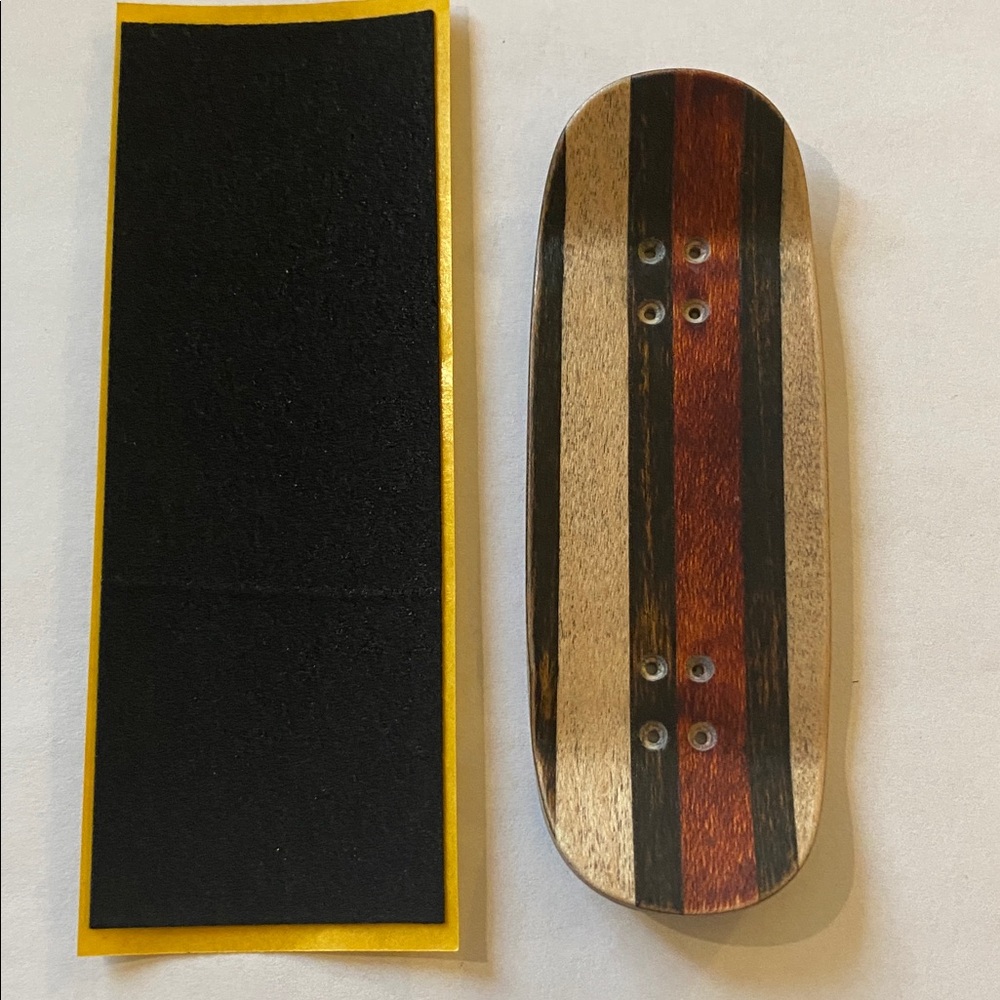 Striped Wooden Fingerboard Deck - Picture 2 of 4
